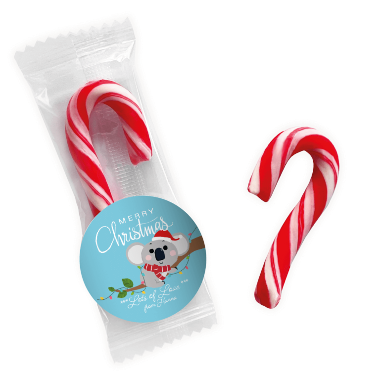 Christmas Koala Personalised Mini Candy Canes