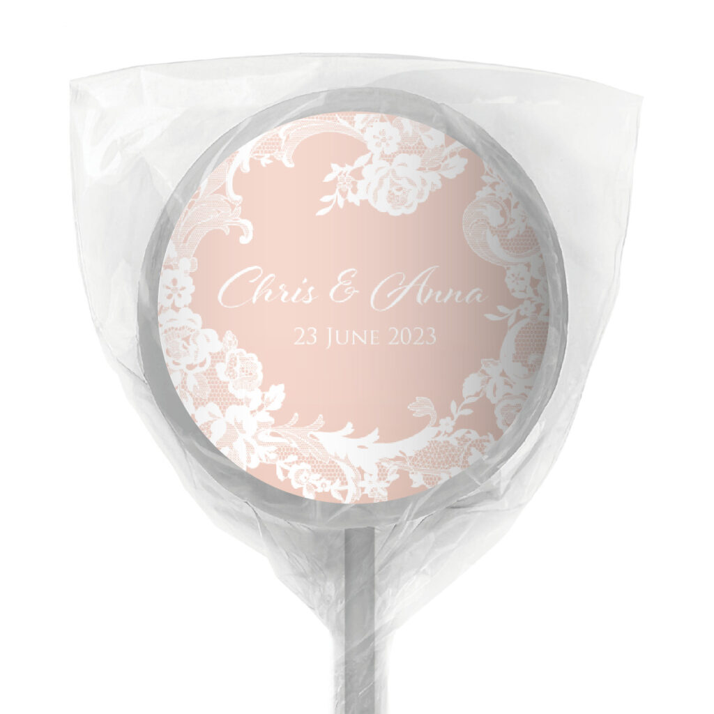 favour perfect favor wedding rose lace lollipop white