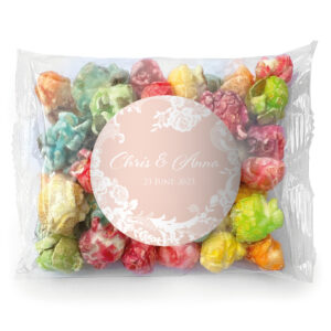 favour perfect favor wedding rose lace popcorn rainbow