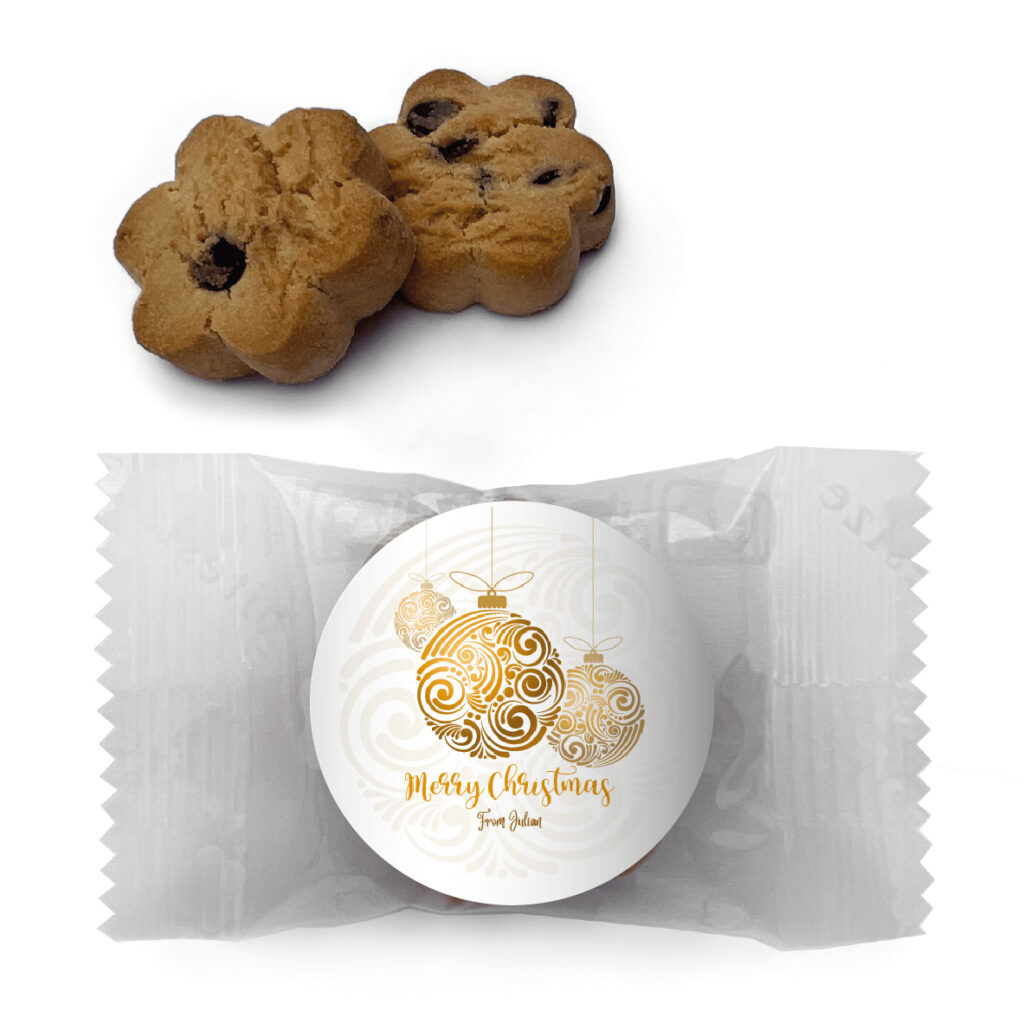 favour perfect favor xmas gold balls cookie