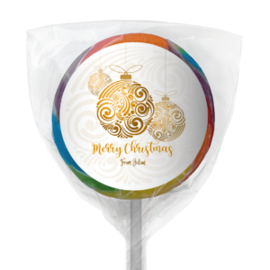 favour perfect favor xmas gold balls lollipop rainbow