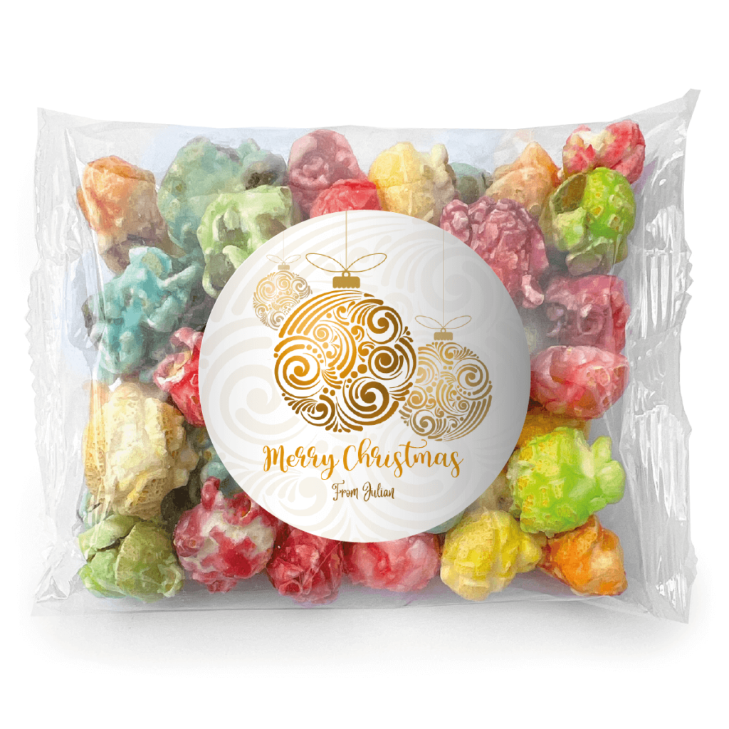 favour perfect favor xmas gold balls popcorn rainbow