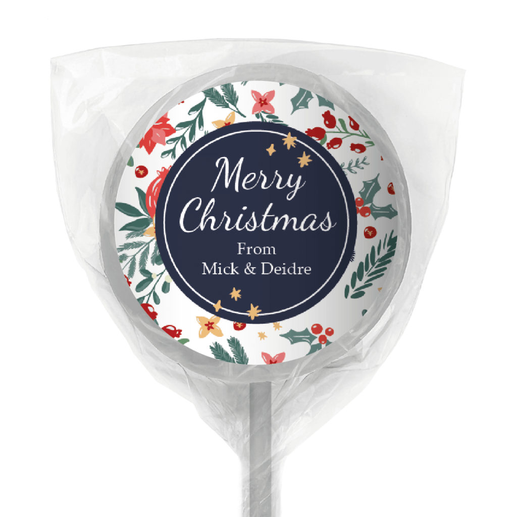 favour perfect favor xmas florals lollipop white