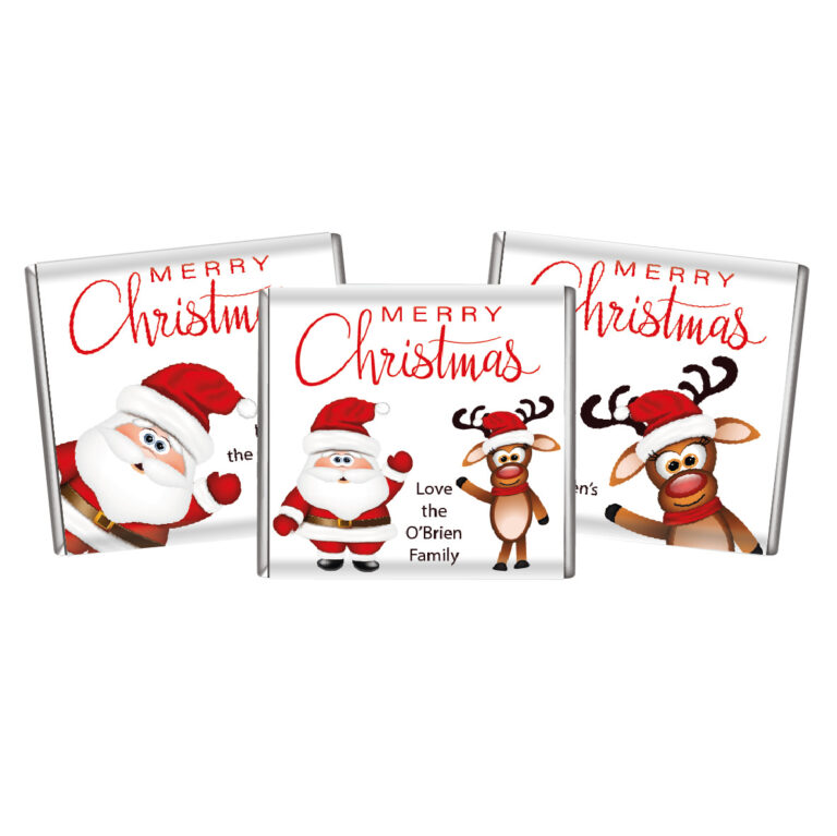 Waving Santa & Reindeer Petite Chocolates