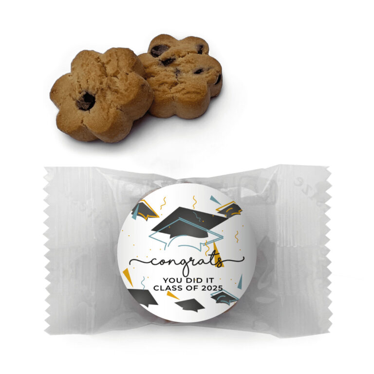 Graduation Caps Personalised Mini Cookies