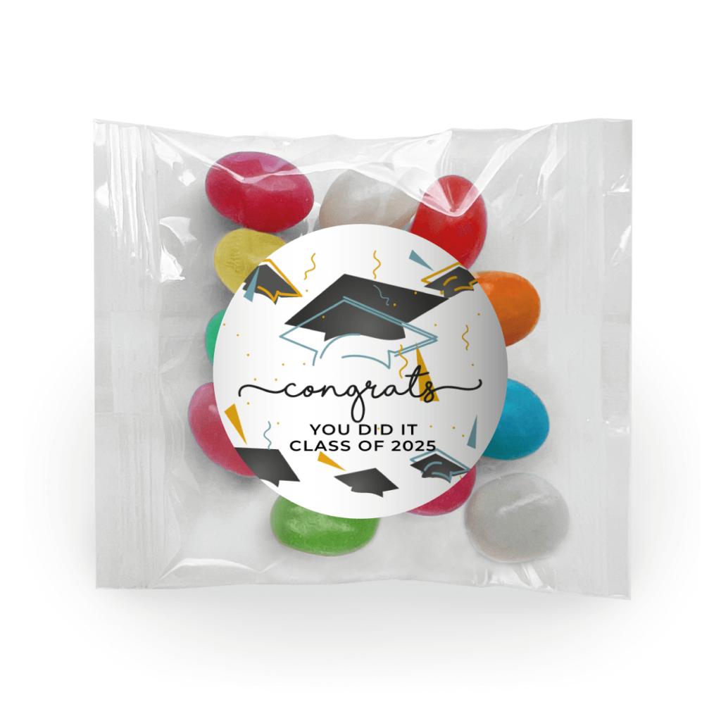 graduation hats jelly beans