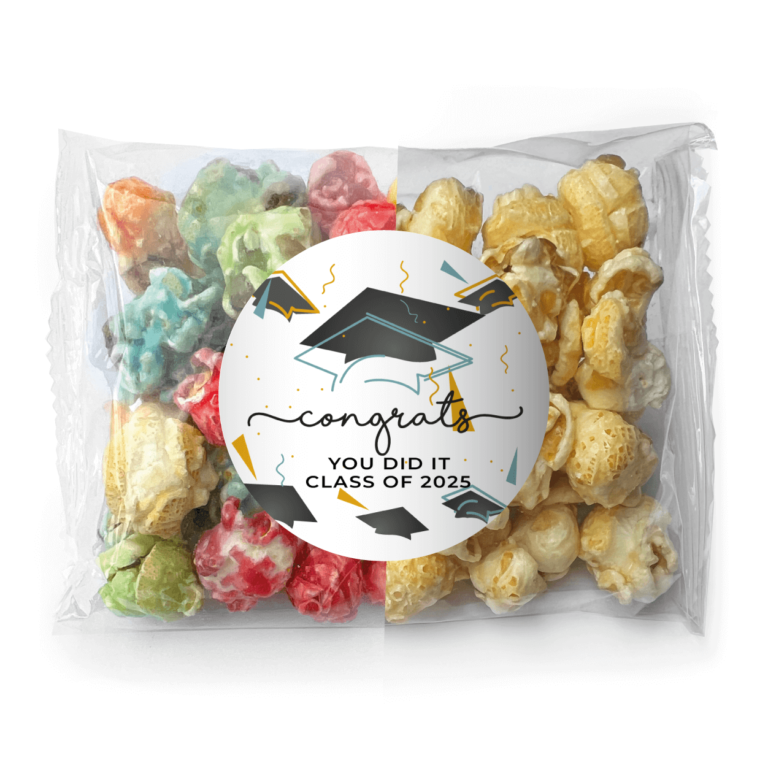 Graduation Caps Personalised Popcorn Bags