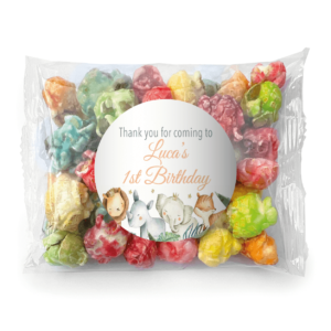 watercolour baby safari animals popcorn rainbow