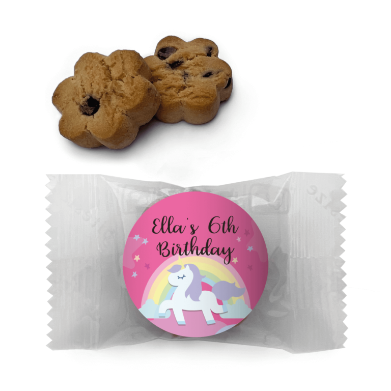 Rainbow Unicorn Personalised Mini Cookies