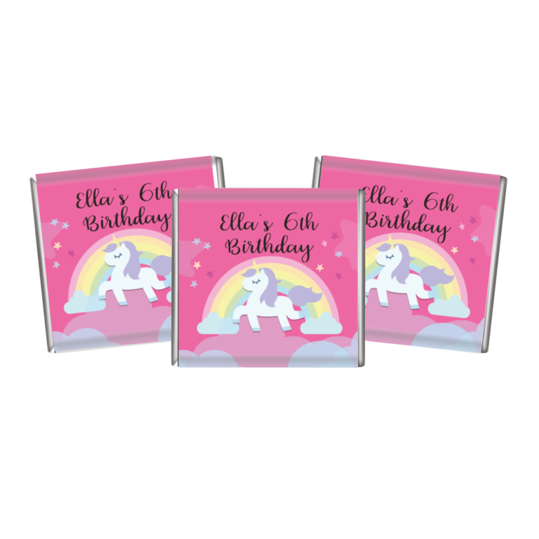 Rainbow Unicorn Petite Personalised Chocolates