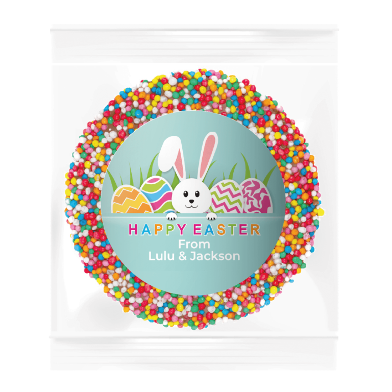 Cute Easter Bunny Personalised Easter Giant Chocolate Freckle