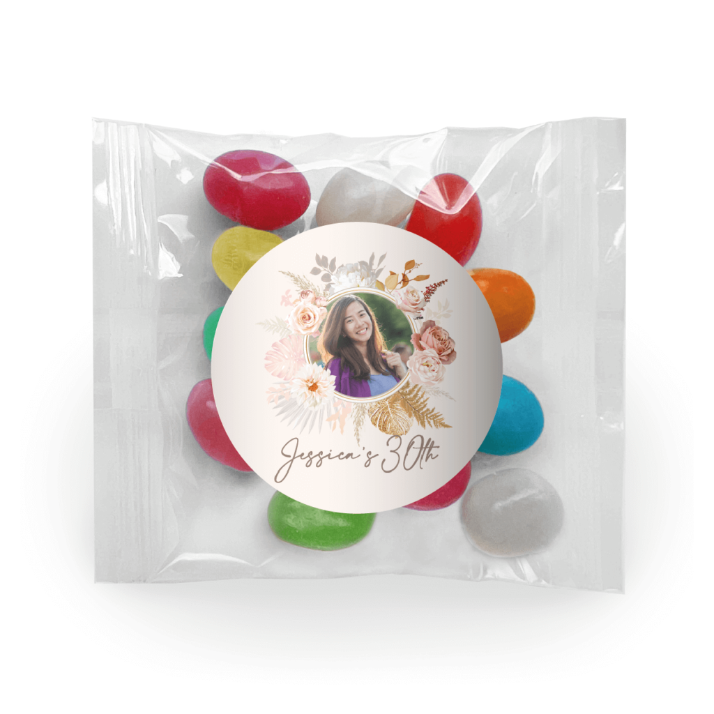 pink & white lace personalised lolly bags (copy)