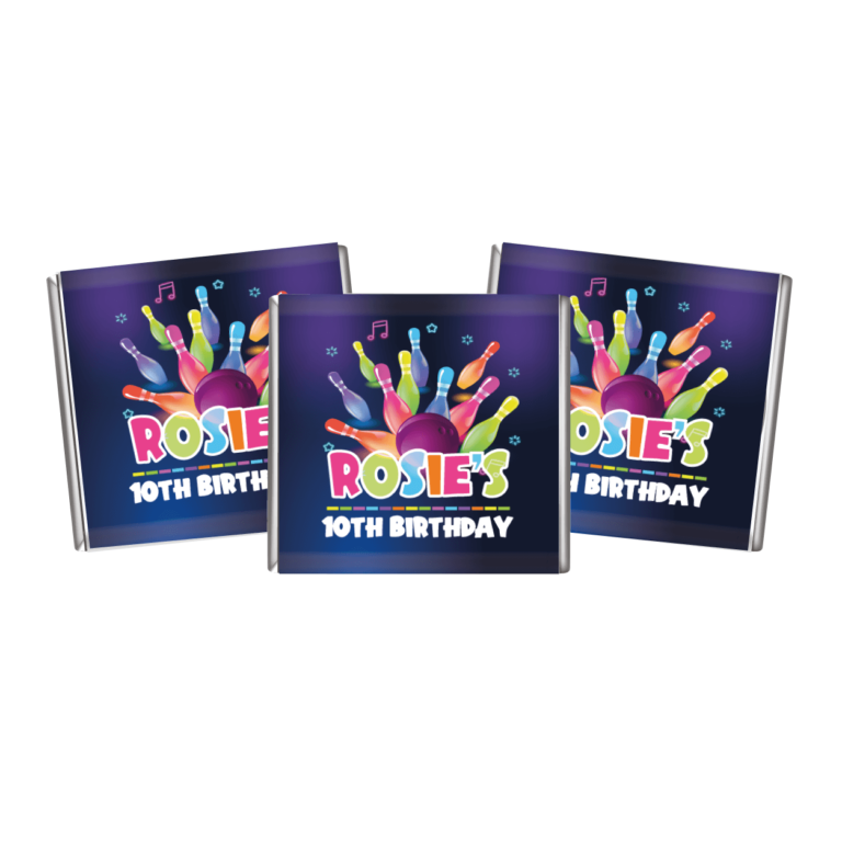 Ten Pin Bowling Party Petite Custom Chocolates
