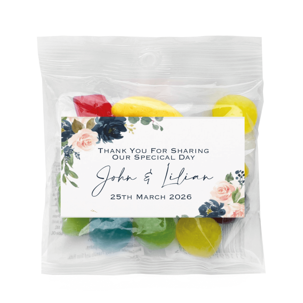 product placement master elegant dusty blue mauve rose pink florals lolly bags (1)