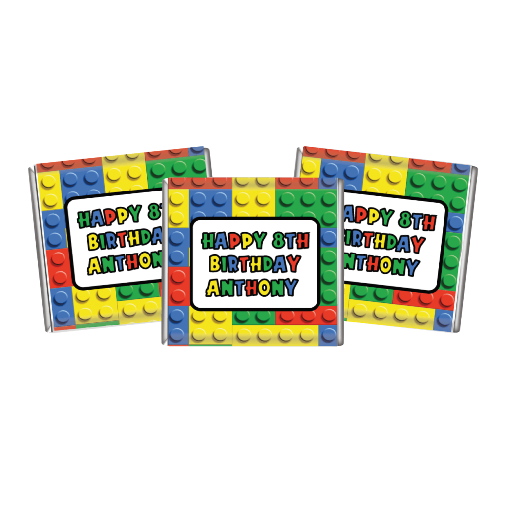 lego bricks petite chocolate favours