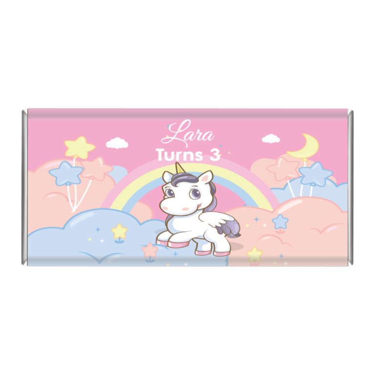 Unicorn Party Personalised Chocolate Bars