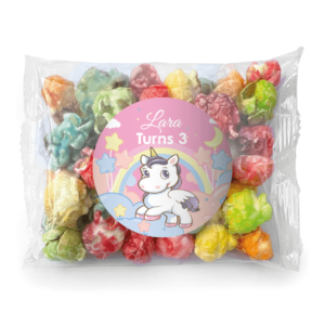 unicorn party personalised mini jelly bean bags