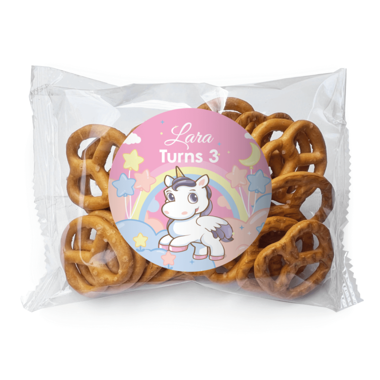 Unicorn Party Personalised Pretzel Bags