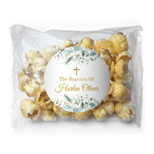 green leave gold bomboniere popcorn