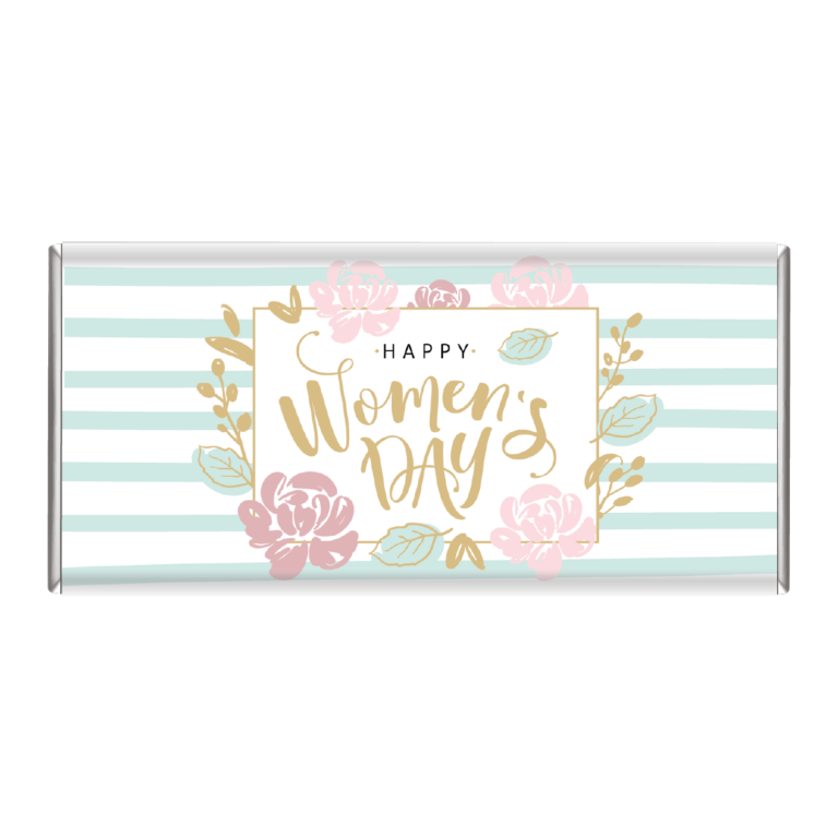 Pretty Pastel Posy Womens Day Custom Chocolate Bars