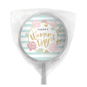 pretty pastel florals favors lollipop white