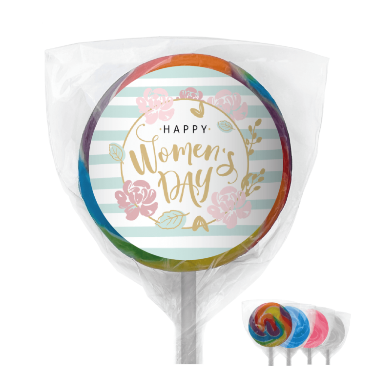 Pretty Pastel Posy Womens Day Custom Lollipops