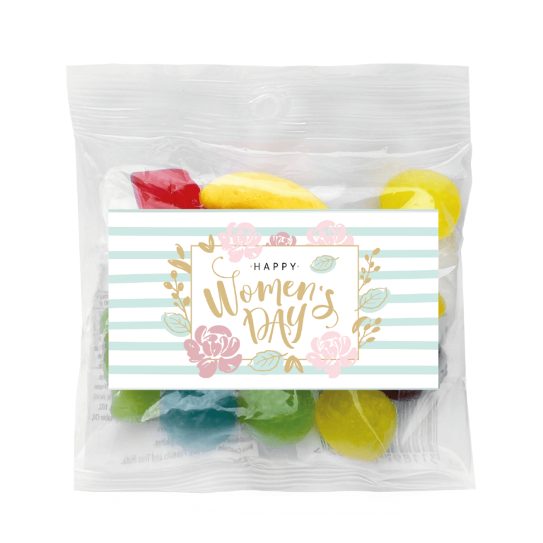 Pretty Pastel Posy Womens Day Custom Lolly Bags