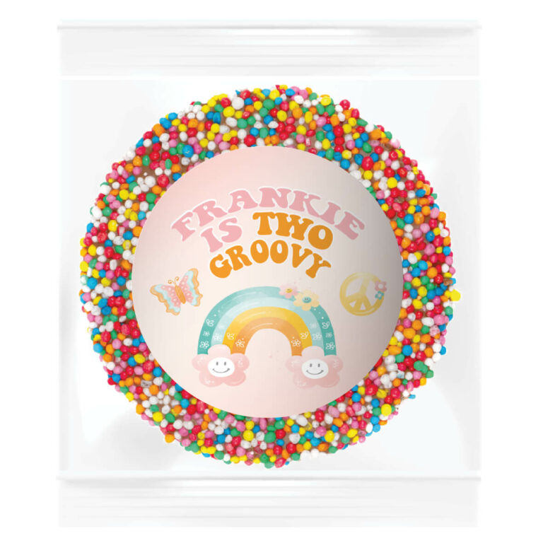 Groovy Retro Theme Personalised Giant Freckle