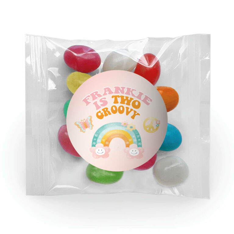 Groovy Theme Personalised Jelly Bean Bags