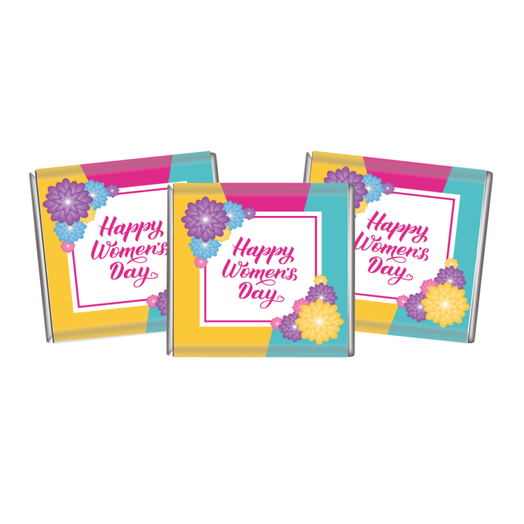 womens day bright blossoms petite chocolate favors