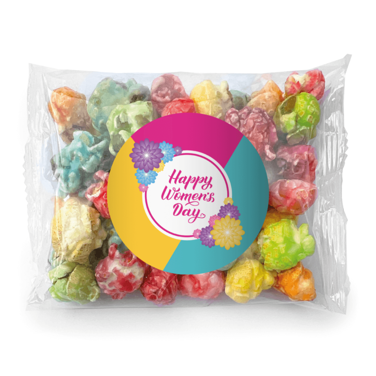 Bright Blossoms Womens Day Custom Popcorn Bags