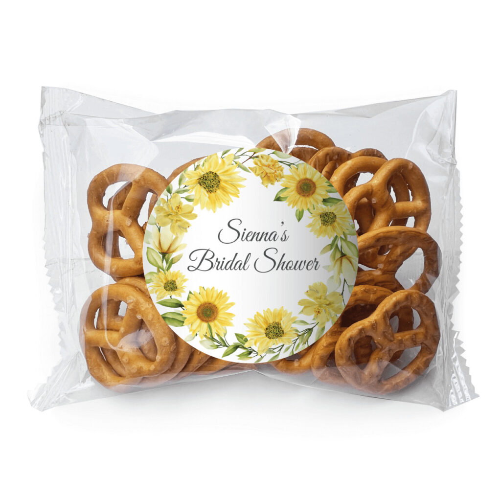 sunflower theme pretzel favors