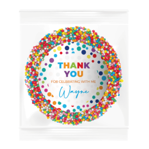 rainbow polka dots personalised giant freckles