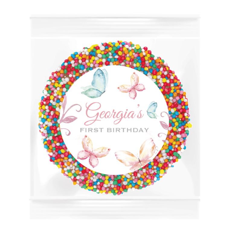 Pastel Butterfly Theme Custom Giant Chocolate Freckle