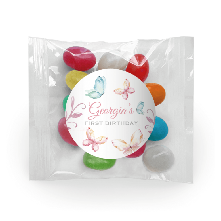 Pastel Butterfly Theme Custom  Jelly Bean Bags
