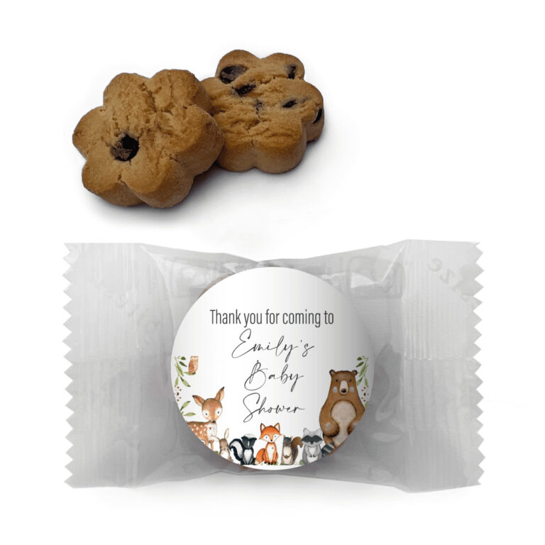 Watercolour Woodlands Animals Personalised Mini Cookies