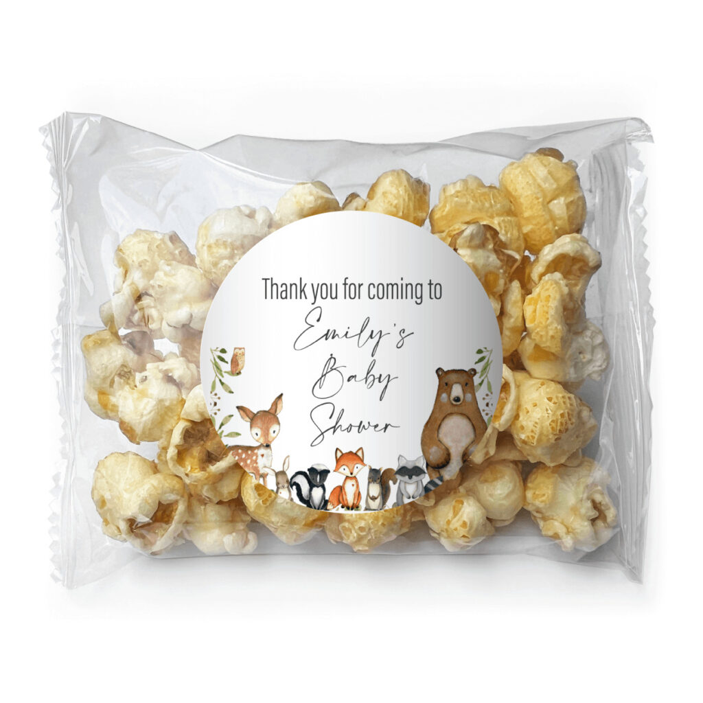 woodlands watercolour animals popcorn custom
