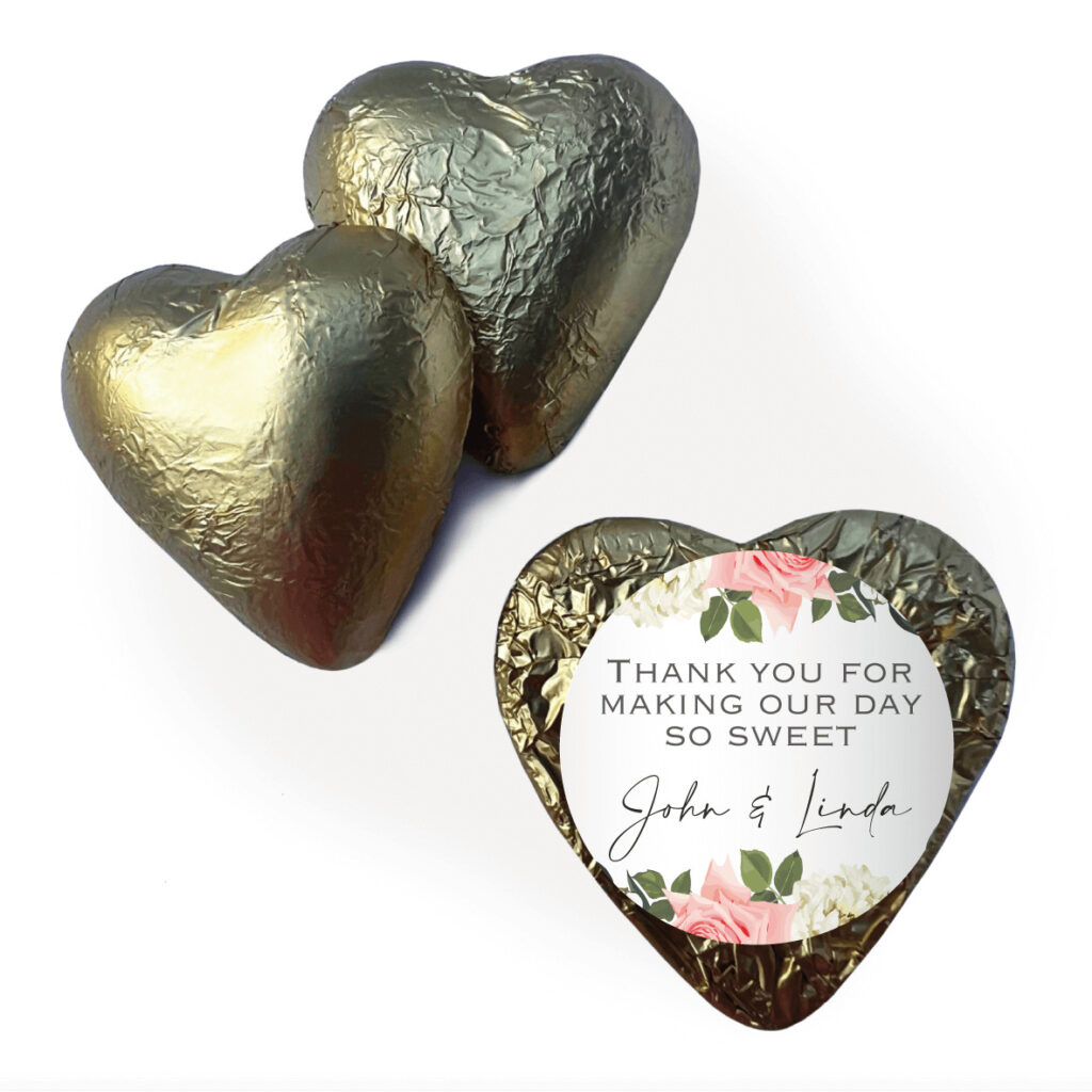 florals on white gold heart