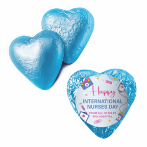 purple happy nurses day blue heart