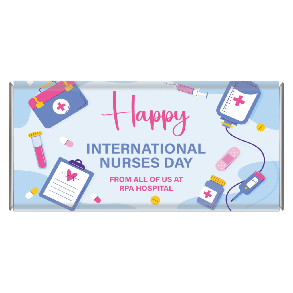 purple happy nurses day chocolate