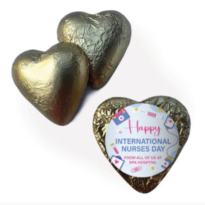 purple happy nurses day gold heart