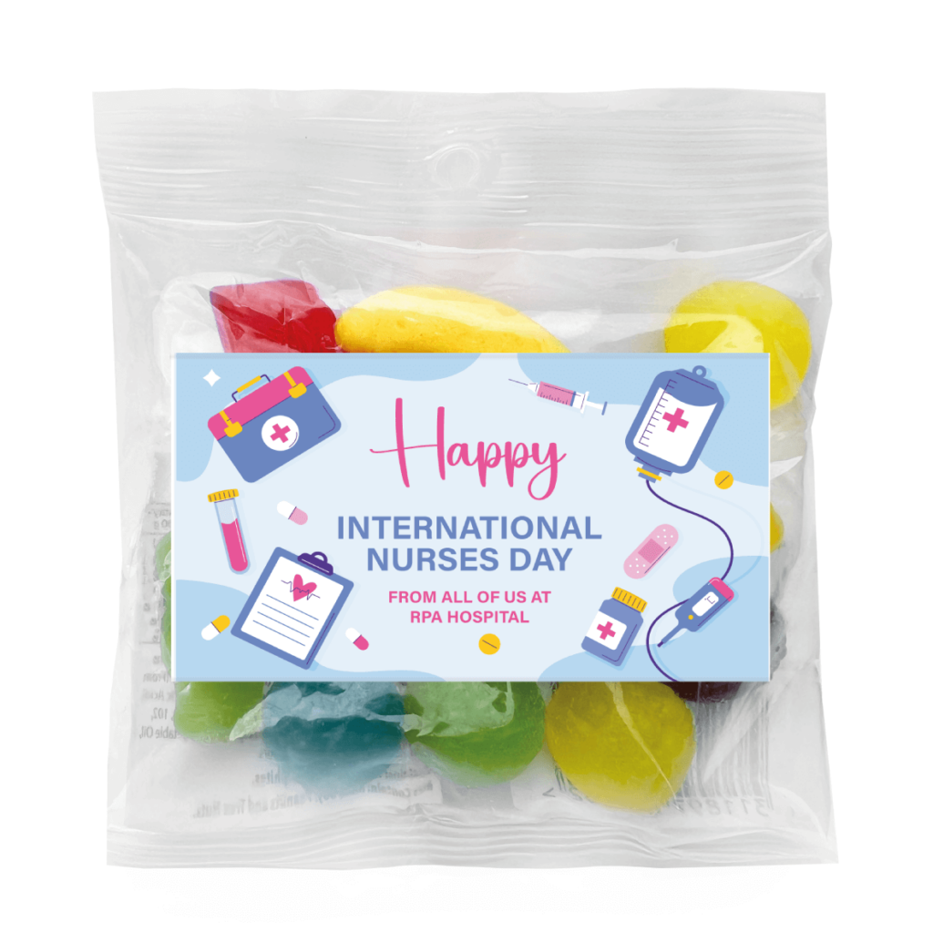 purple happy nurses day lolly bags