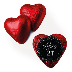 black white confetti red heart