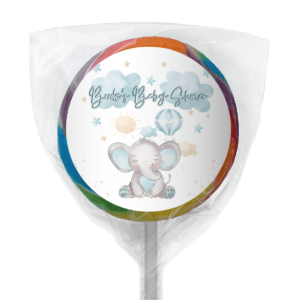 blue baby elephant web lollipop rainbow