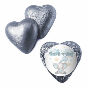 blue baby elephant web silver heart