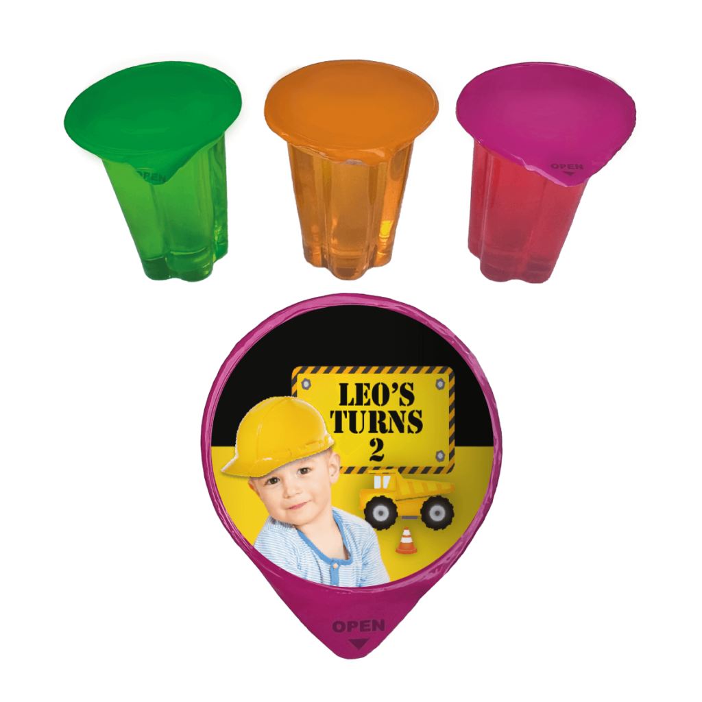 Shop for Construction Party Personalised Jelly Cups - Australia