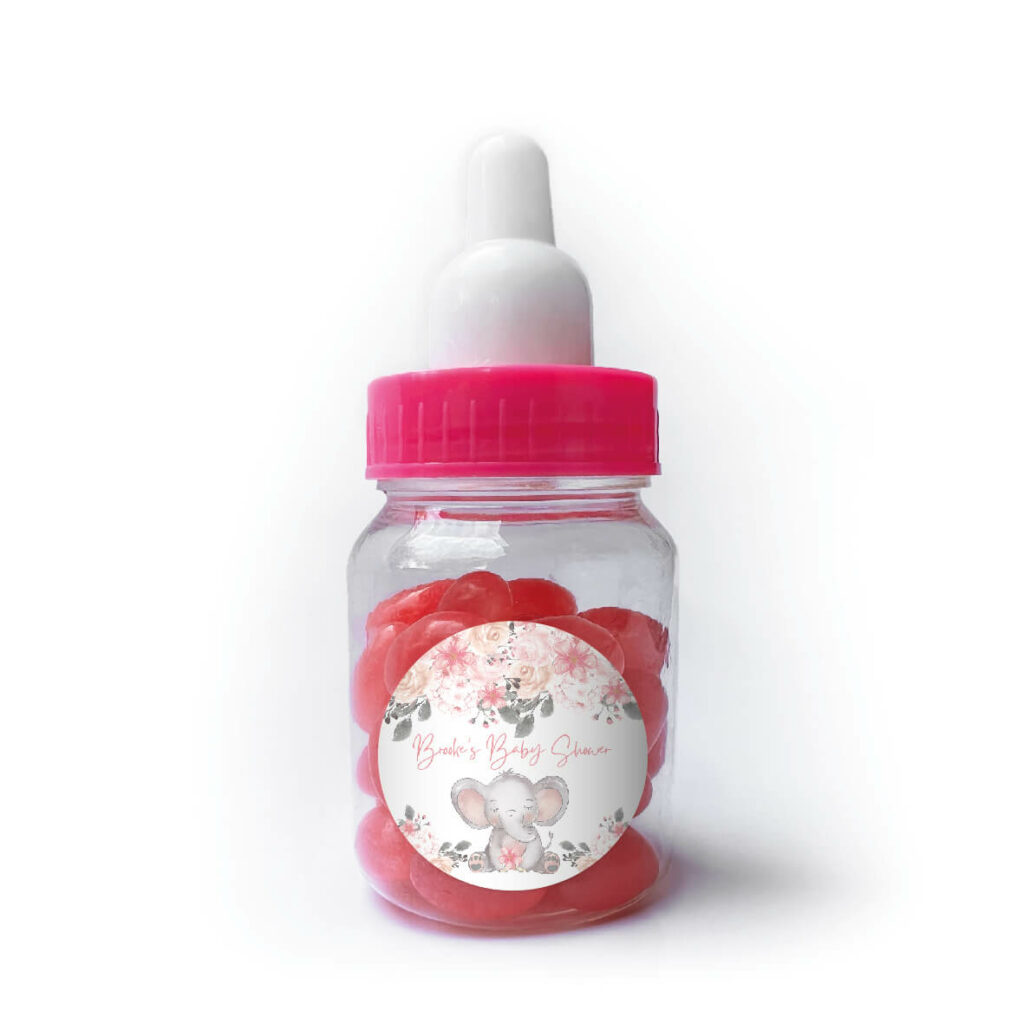 pink baby floral elephant jelly bean pink