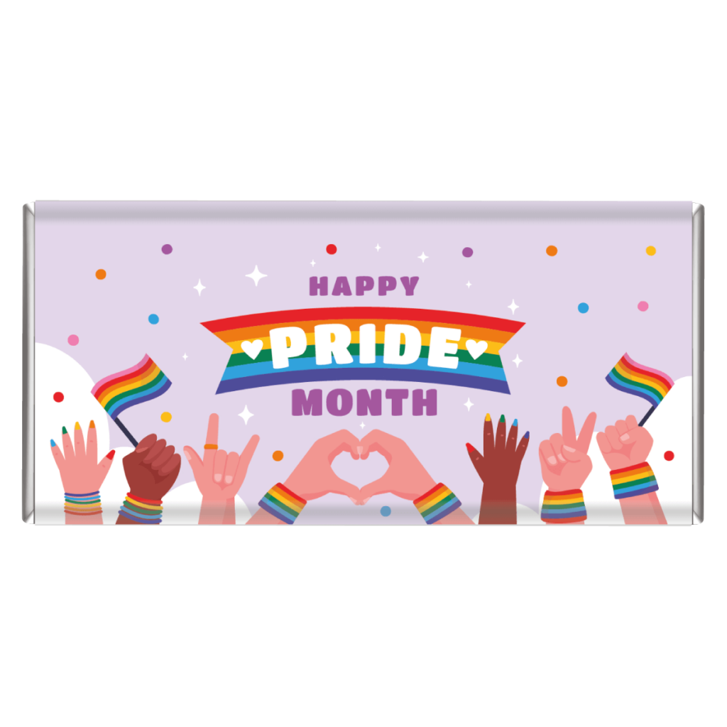 purple pride month chocolate