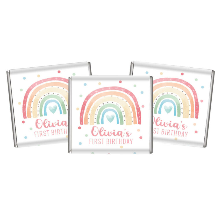 Pastel Rainbow Custom Petite Chocolates
