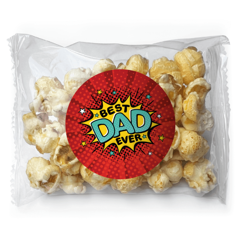 Fathers Day Comic Style Personalised Popcorn Bags